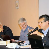 Izquierda a derecha: Víctor Ramírez UNAM; Antonio Azuela, IIS UNAM; Fernando Carrión, FLACSO Quito y Rafael Valdivia, SEDUVI.