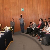 Ceremonia del Premio Internacional de Tesis de Investigación 2015 &quot;Vivienda y habitabilidad. Una perspectiva regional&quot;, de Infonavit-UNAM, 14 de marzo de 2015 en la Facultad de Arquitectura.