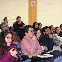 Conferencia en la Sala de Usos Múltiples del Instituto de Investigaciones Sociales UNAM.