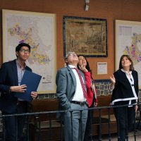 De derecha a izquierda: Ayrton Fernando Balderas, ganador del Concurso del logotipo del PUEC y estudiante de la FAD-UNAM; Gerardo Torres Salcido, Secretario Técnico de Investigación y Vinculación de la Coordinación de Humanidades UNAM, Elizabeth Fuentes Rojas, Directora de la Facultad de Artes y Diseño UNAM y Alicia Ziccardi, Directora del PUEC.