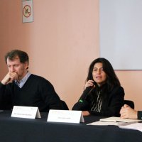 Izquierda a derecha: Bernardo Baranda, ITDP; Andrés Borthagaray, Institut pour la Ville en Mouvement-AL; Dhyana Quintanar, SETRAVI y Laura Janka, SEDUVI.
