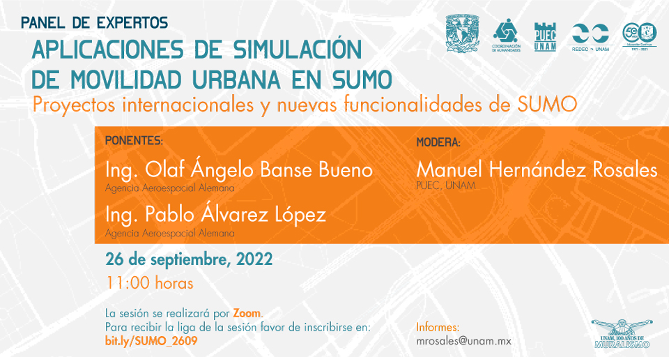Aplicaciones de Simulación de Movilidad Urbana en SUMO. Proyectos internacionales y nuevas funcionalidades de SUMO 
