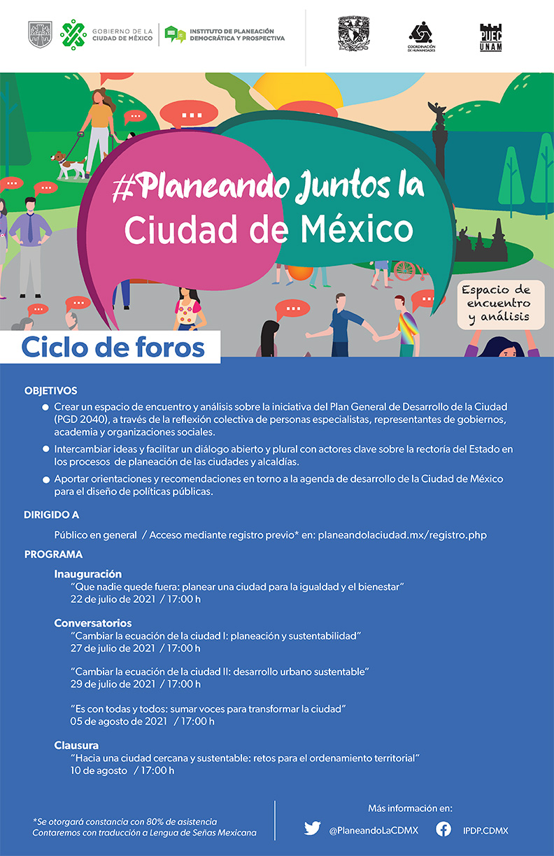 Ciclo de foros #PlanenadoJuntos la Ciudad de México