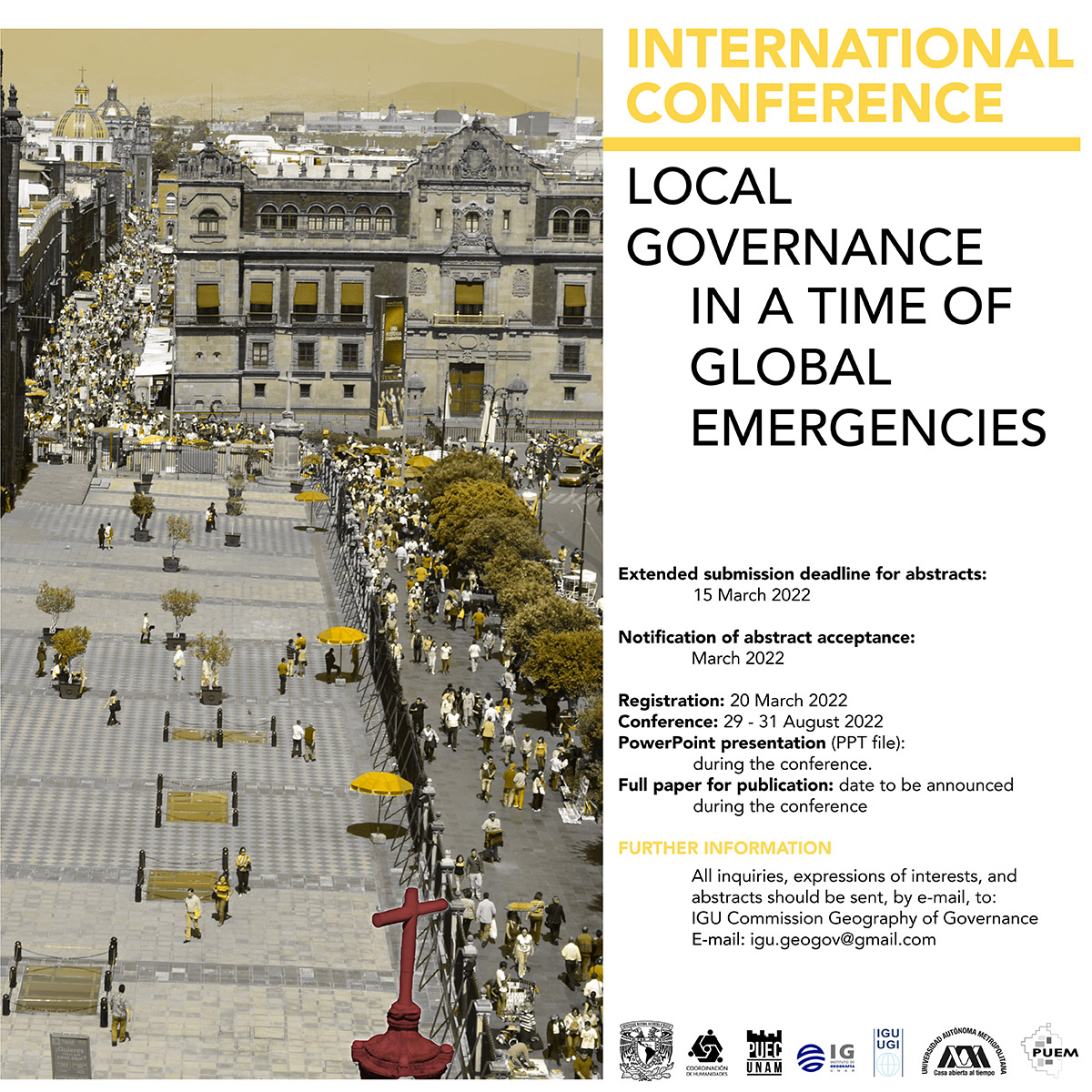 International Conference Local Governance in a Time of Global Emergencies
